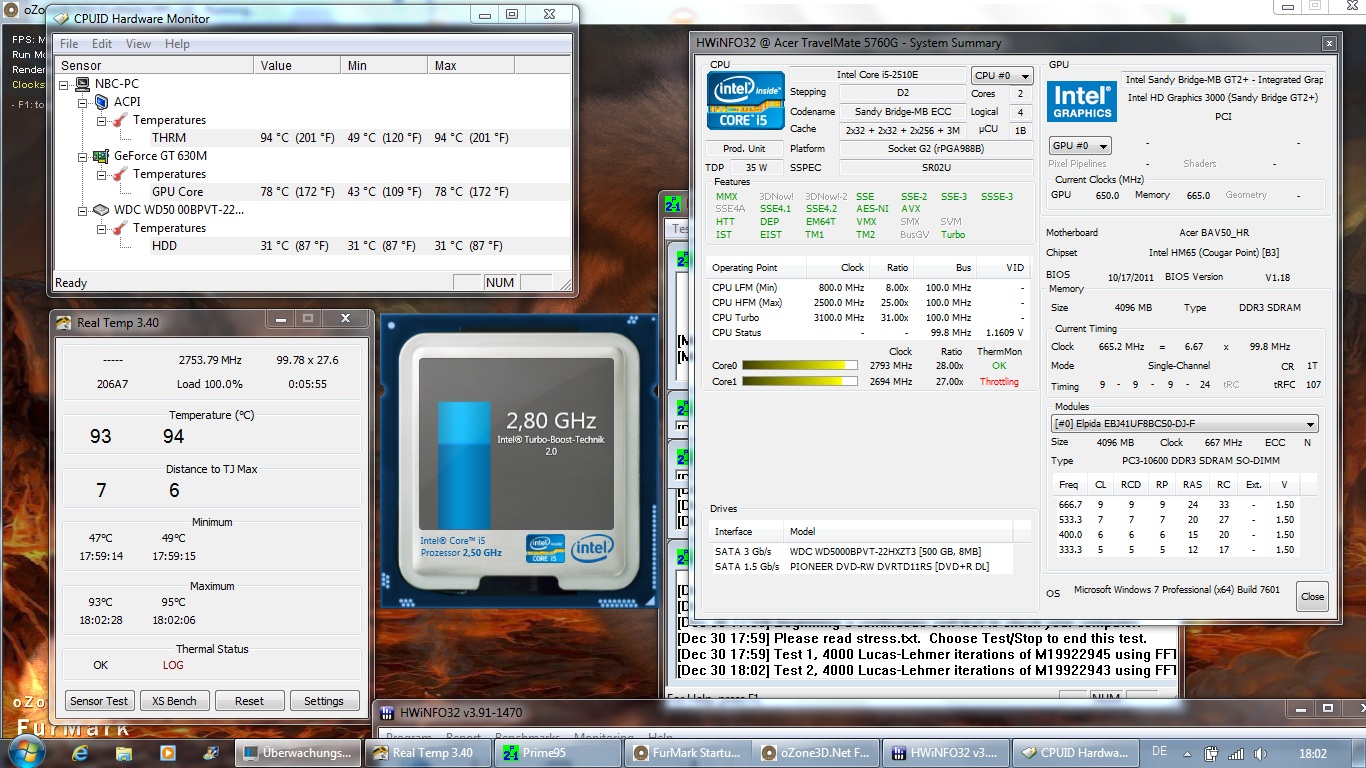 TravelMate 5760G TravelMate 5760G